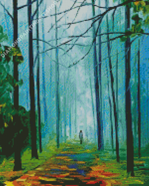 Summer Foggy Forest Art Diamond Paintings