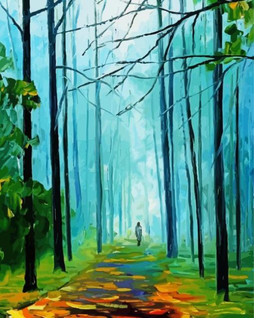 Summer Foggy Forest Art Diamond Paintings