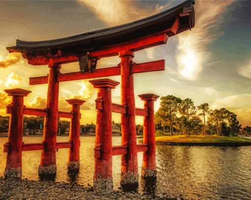 The Red Torii Gate Diamond Paintings