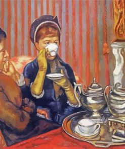 Vintage Women Drinking Tea Diamond Paintings