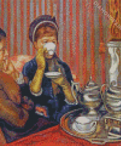 Vintage Women Drinking Tea Diamond Paintings