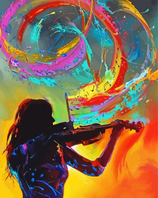 Violin Woman Jim Warren Diamond Paintings