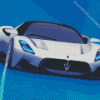 White MC20 Maserati Diamond Paintings