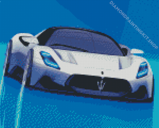 White MC20 Maserati Diamond Paintings