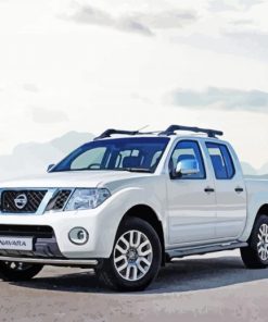 White Nissan Navara D40 Diamond Paintings