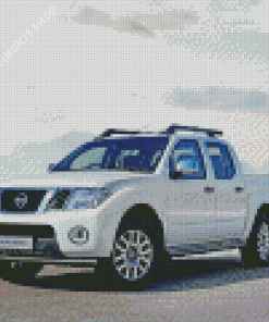 White Nissan Navara D40 Diamond Paintings