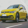 Yellow Vw Golf Diamond Paintings