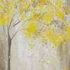 Yellow And Gray Tree Diamond Painting