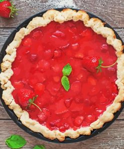 Yummy Strawberry Pie Diamond Painting