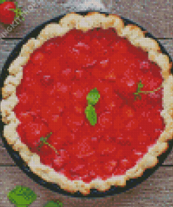 Yummy Strawberry Pie Diamond Painting