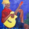 African Man Playing Guitar Diamond Painting