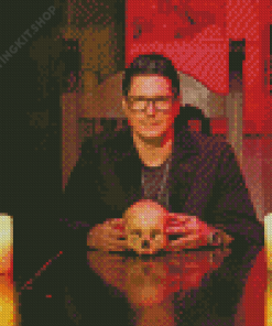 Zak Bagans With Skull Diamond Painting