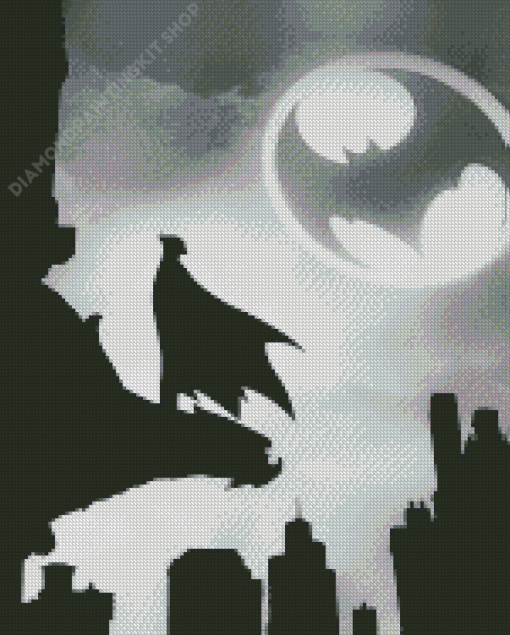 Batman Superhero Silhouette Diamond Painting