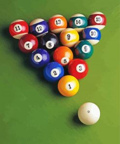 Billiard Balls Table Diamond Painting