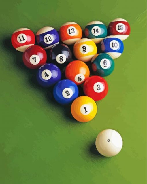 Billiard Balls Table Diamond Painting