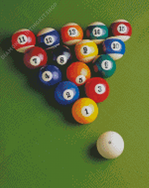 Billiard Balls Table Diamond Painting