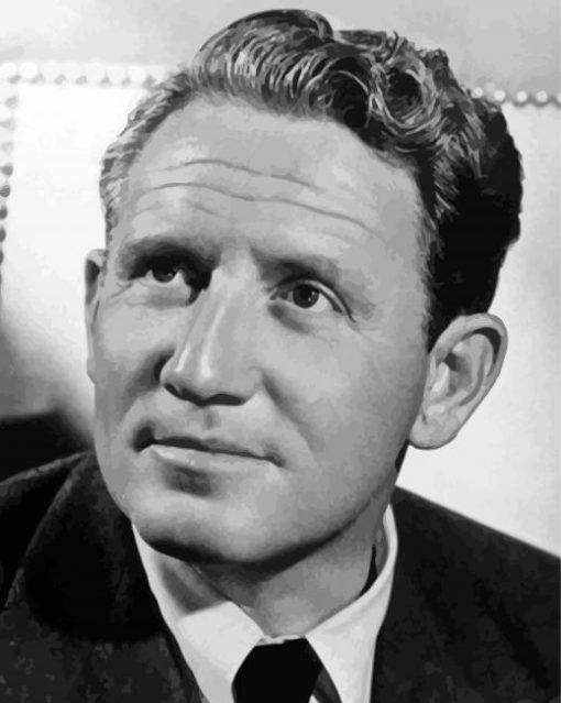 Black And White Actor Spencer Tracy Diamond Painting