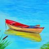 Boat On The Lake Diamond Painting