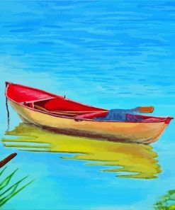 Boat On The Lake Diamond Painting