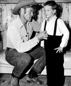 Chuck Connors And His Son Diamond Painting