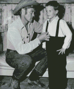 Chuck Connors And His Son Diamond Painting