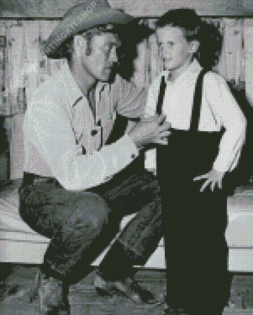 Chuck Connors And His Son Diamond Painting