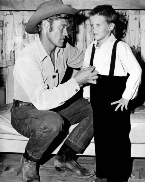 Chuck Connors And His Son Diamond Painting