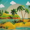 Coconut Tree Diamond Painting