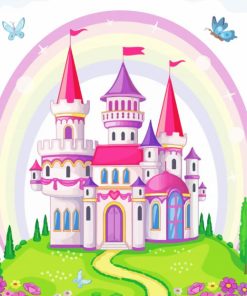 Disney Rainbow Castle Diamond Painting