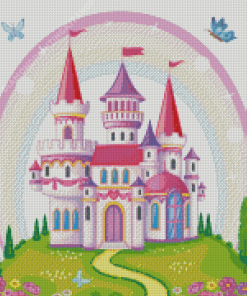 Disney Rainbow Castle Diamond Painting