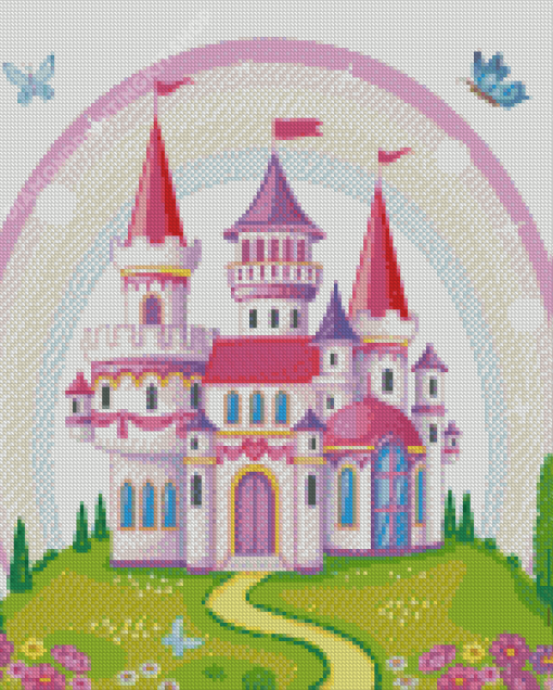 Disney Rainbow Castle Diamond Painting