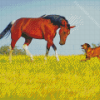 Dogs And Horses Diamond Painting