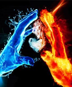 Fire And Ice Hands Diamond Painting