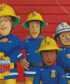 Fireman Sam Animation Diamond Painting