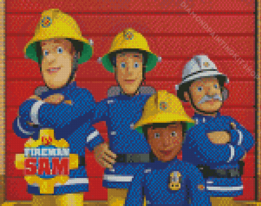 Fireman Sam Animation Diamond Painting