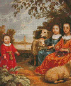 Girl With Sheep Diamond Painting