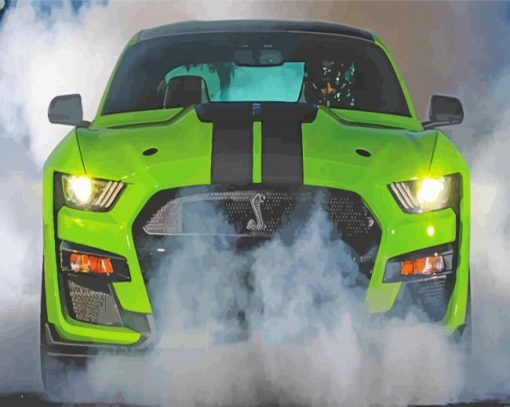 Green Ford Shelby GT500 Car Diamond Painting