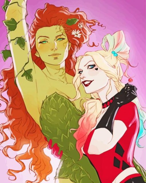 Harley Quinn And Poison Ivy Superheroes Diamond Painting