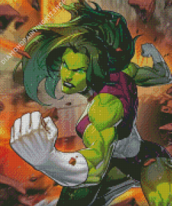 She Hulk Marvel Diamond Painting