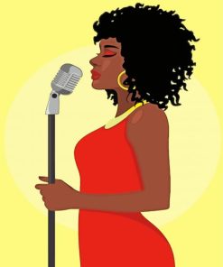 Black Girl Singing Diamond Painting