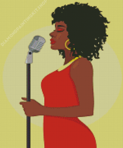 Black Girl Singing Diamond Painting