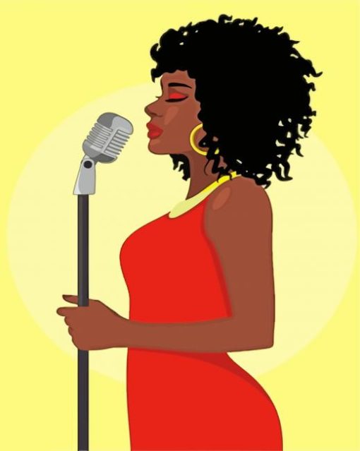 Black Girl Singing Diamond Painting