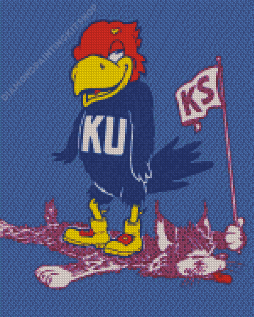 Ku Jayhawk Diamond Painting