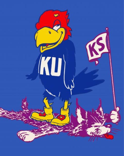 Ku Jayhawk Diamond Painting