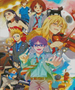 Your Lie In April Manga Serie Characters Diamond Painting