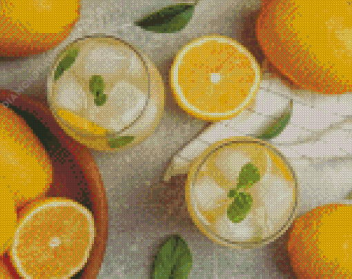 Limonade Glasses Diamond Painting