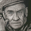 Old Man Face Diamond Painting