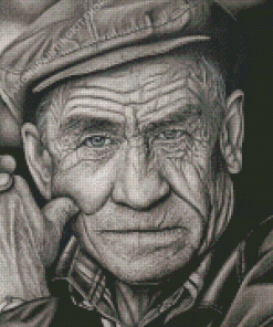 Old Man Face Diamond Painting