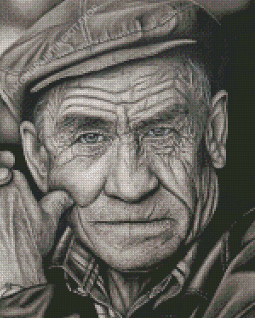 Old Man Face Diamond Painting