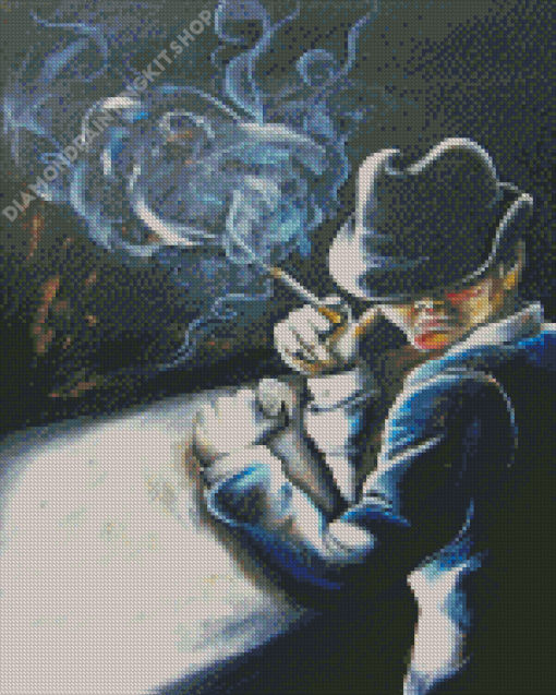 Man With Cigarette Art Diamond Painting